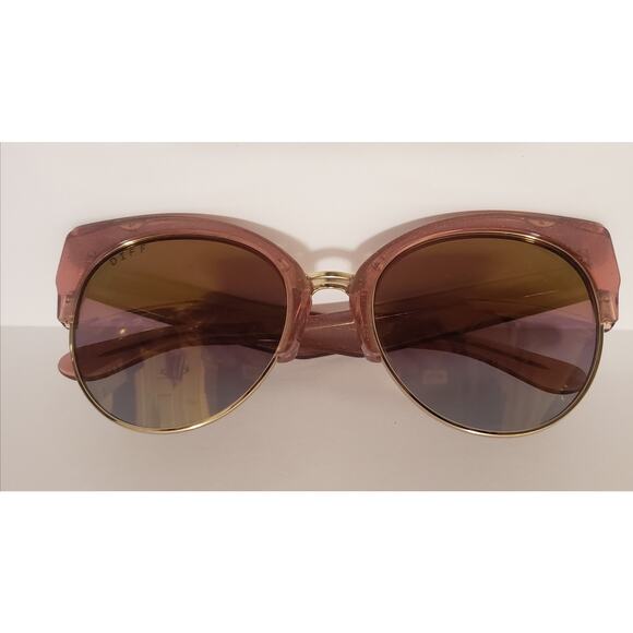 DIFF Eyewear Stella Polarized Sunglasses Womens Pink Gradient Round QG-TB3P #11S main image 10